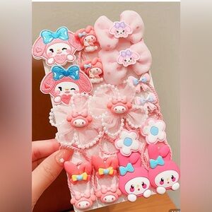 Sanrio Melody Cute Pink Hair Accessories Set